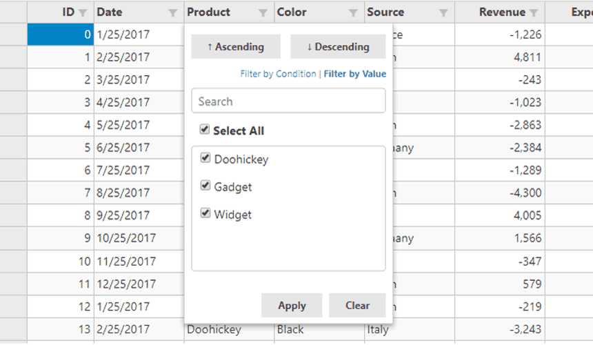 .NET Datagrid filtering