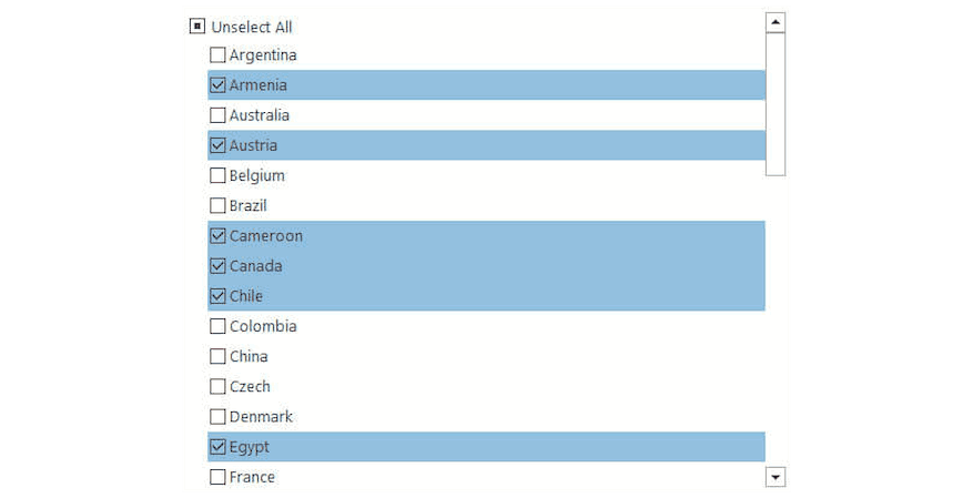 WinForms CheckList Control