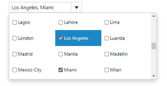 ASP.NET MVC Multiselect Multiple Columns