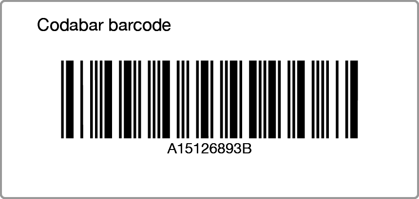 Codabar barcode