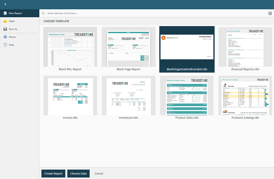 ASP.NET Report Templates