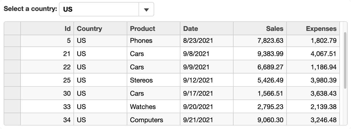 Angular Datagrid Master-Detail Feature