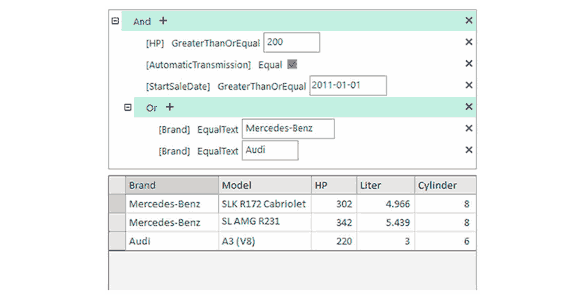 WinForms Filter Expressions