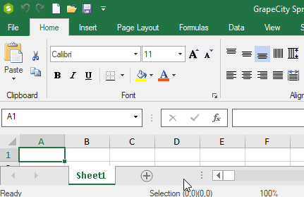 WinForms Spreadsheet Spread Designer