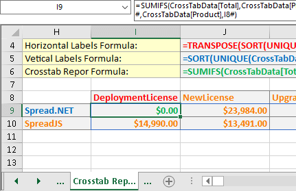 .NET Spreadsheet Dynamic Arrays