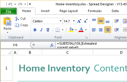 WPF Spreadsheet Spread Designer