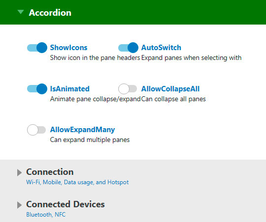 ASP.NET Accordion Header