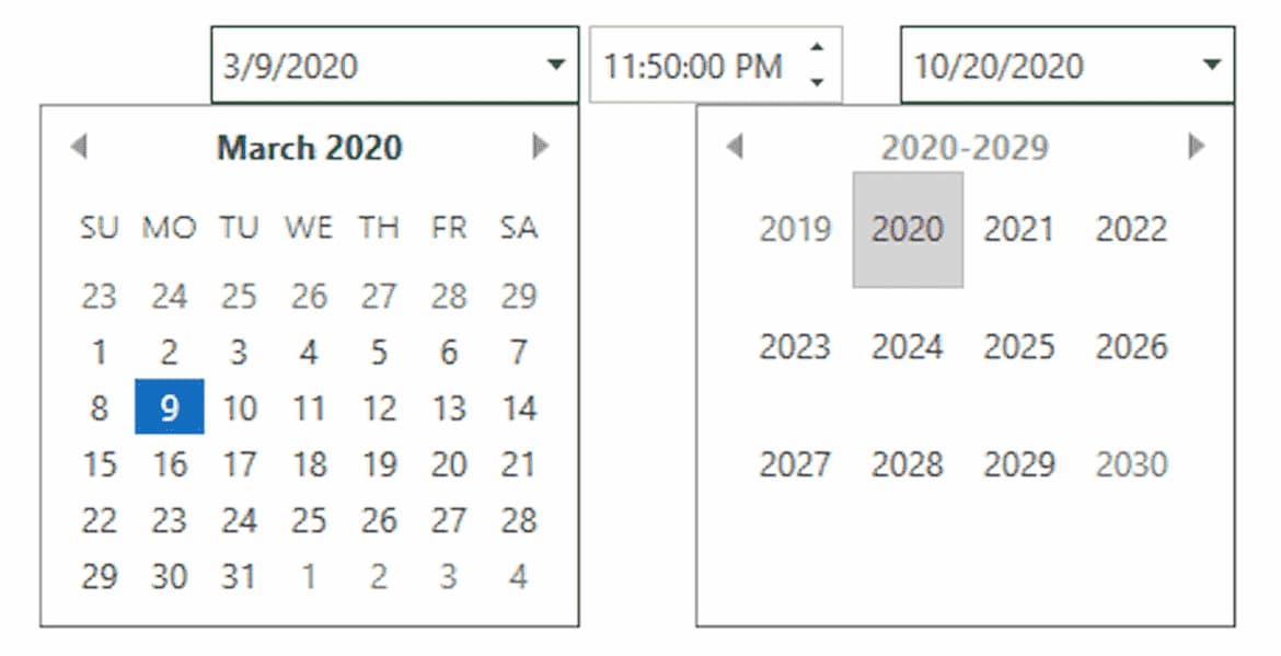 WPF Date Time Picker Control