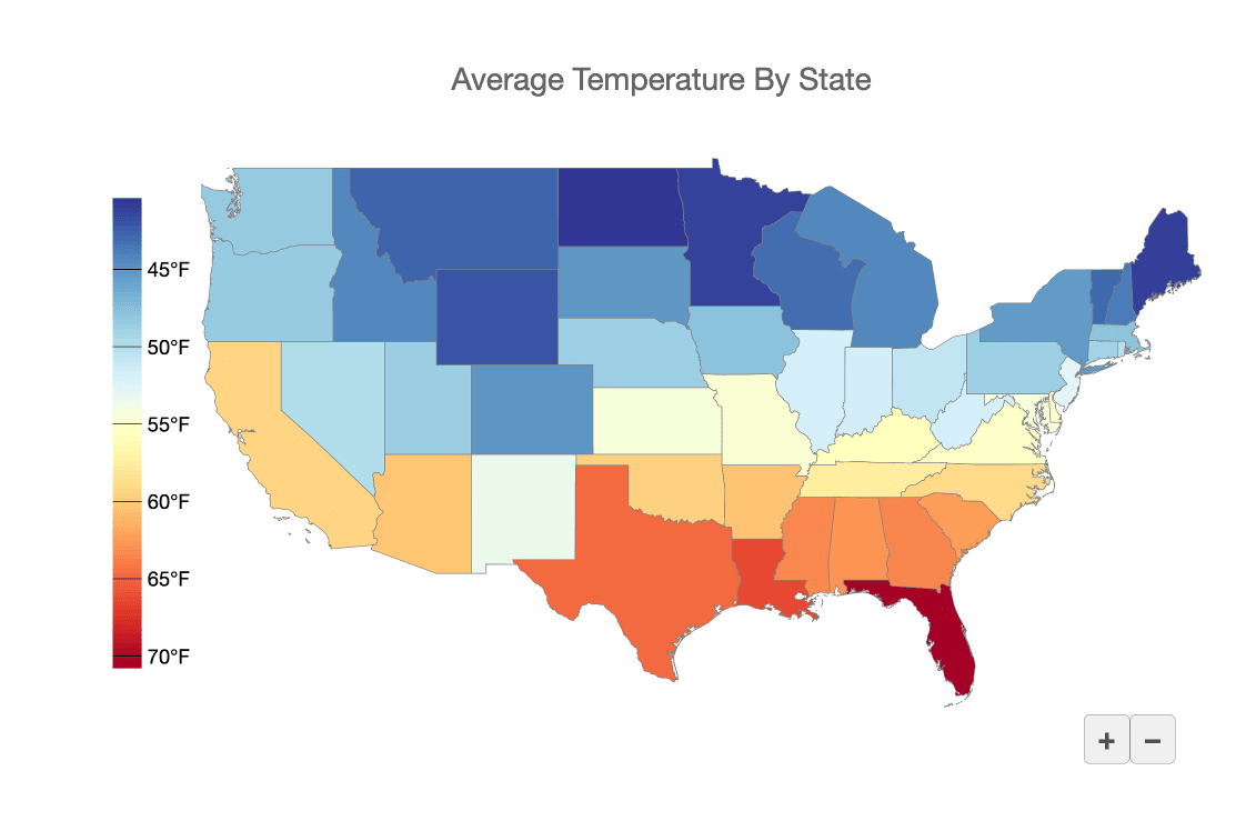 FlexMap for JavaScript US Choropleth 