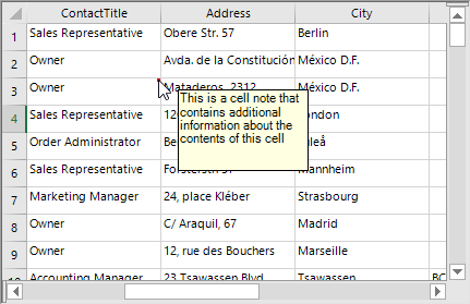 .NET Spreadsheet Cell Comments