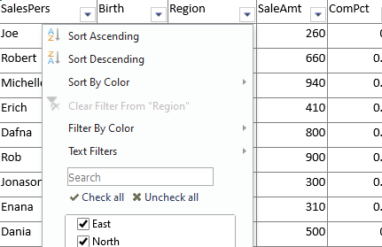 Angular Filtering