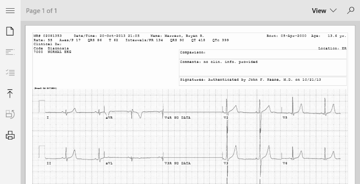 UWP Report Viewer