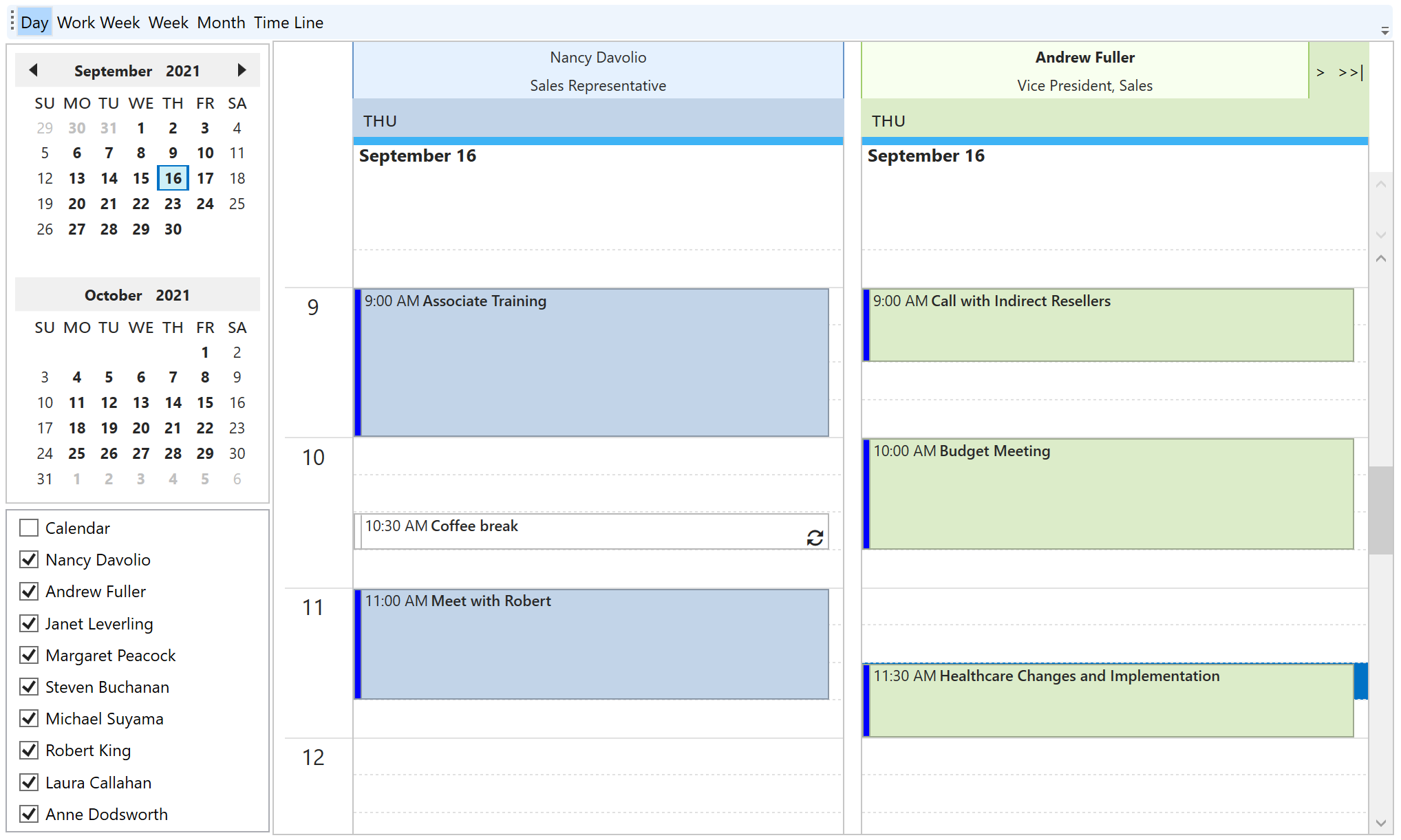 WPF Scheduler Multi-User Grouping