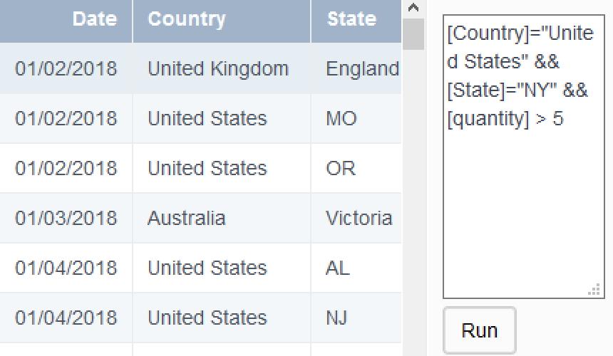 Sorting and Filtering