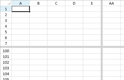 WPF Spreadsheet Split View