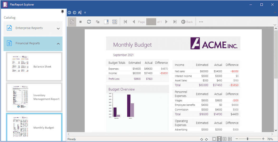 WinForms Reporting Engine