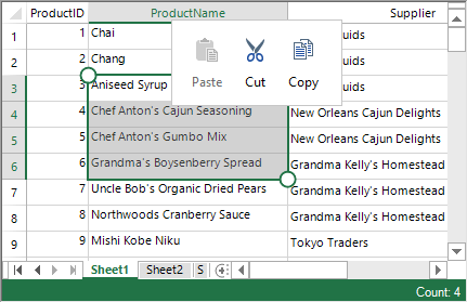 .NET Spreadsheet Touch