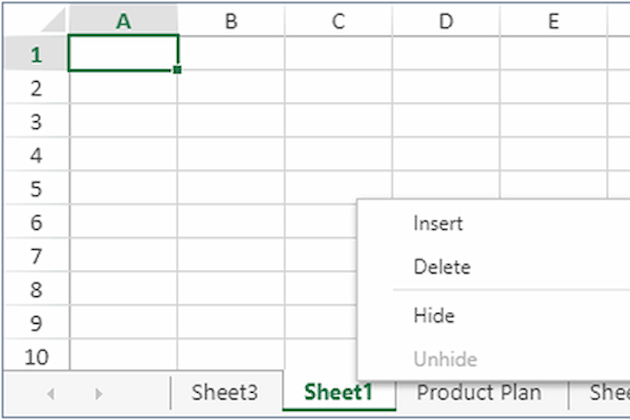 Workbooks and Worksheets