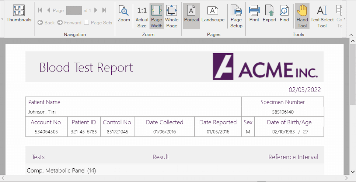 .NET Report Viewer