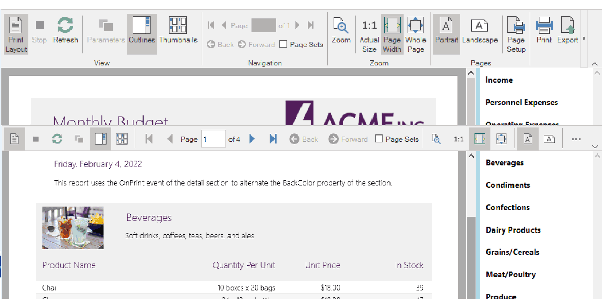 .NET Document Viewer Toolbar