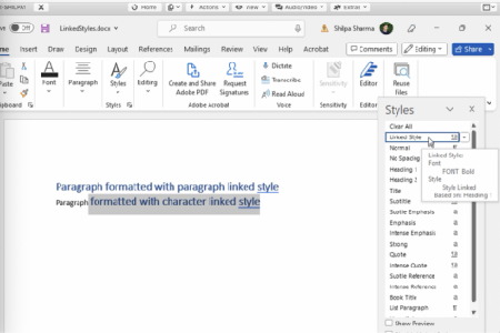 Programmatically Set/Apply Linked Styles in Word Documents in .NET apps