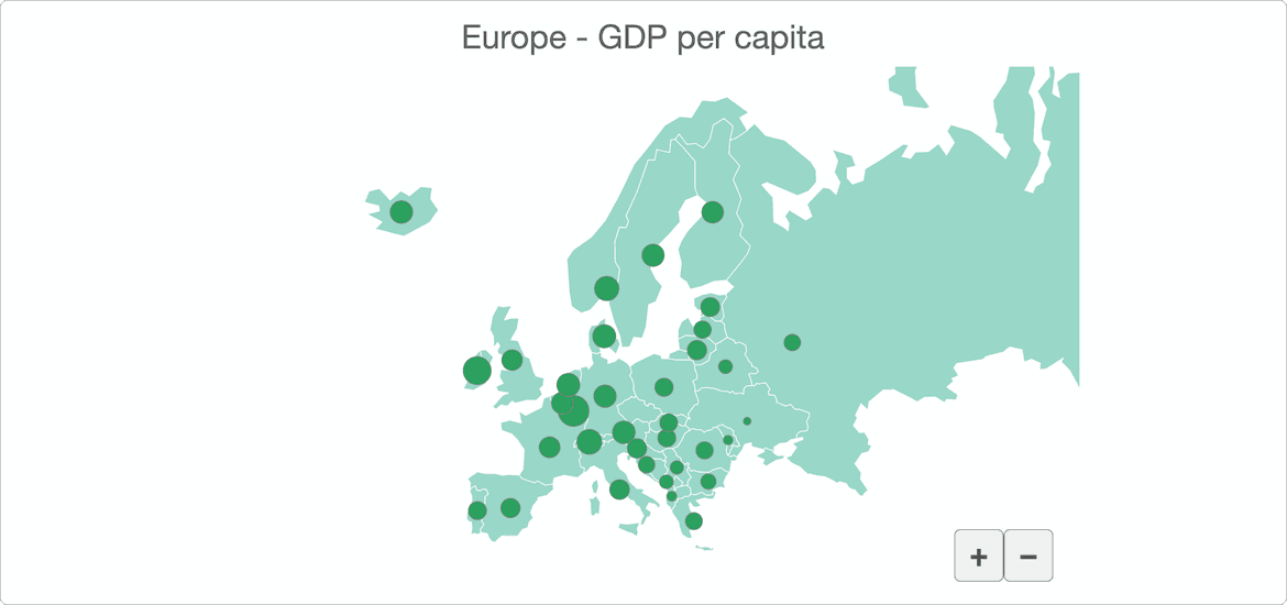 JavaScript Bubble Map FlexMaps