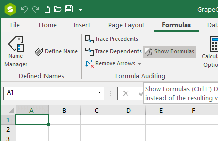 .NET Spreadsheet Show Formulas