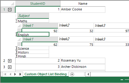 WinForms Spreadsheet Data Binding