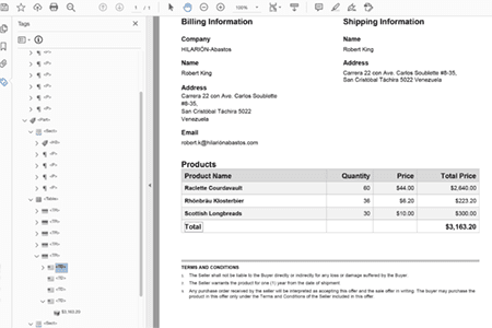 Programmatically Read PDF Structure Tags