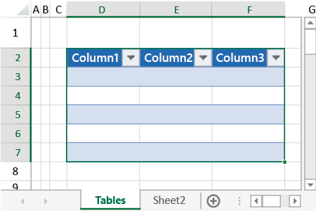 Table Formulas