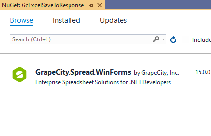 .NET Spreadsheet Solution Spread NuGet Package