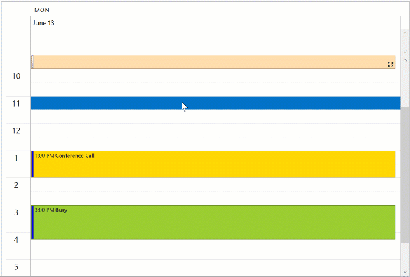 WPF Scheduler Create a New Appointment