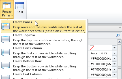 WPF Spreadsheet Freeze Panes