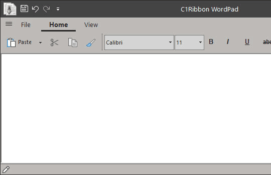 WinForms Ribbon Simplified View