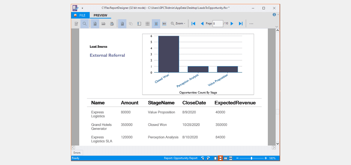 Build a Leads to Opportunity Salesforce Report Using .NET