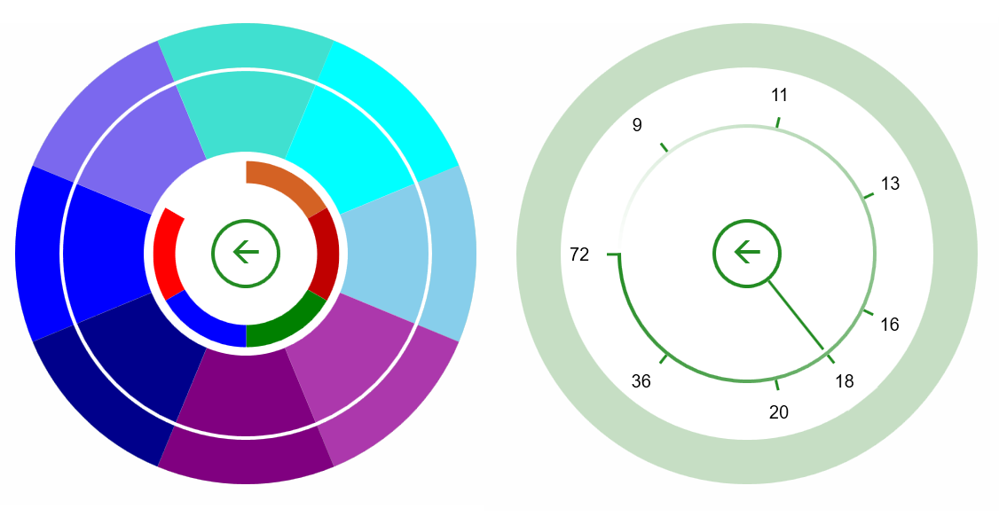 WPF RadialMenu Color and Number Picker